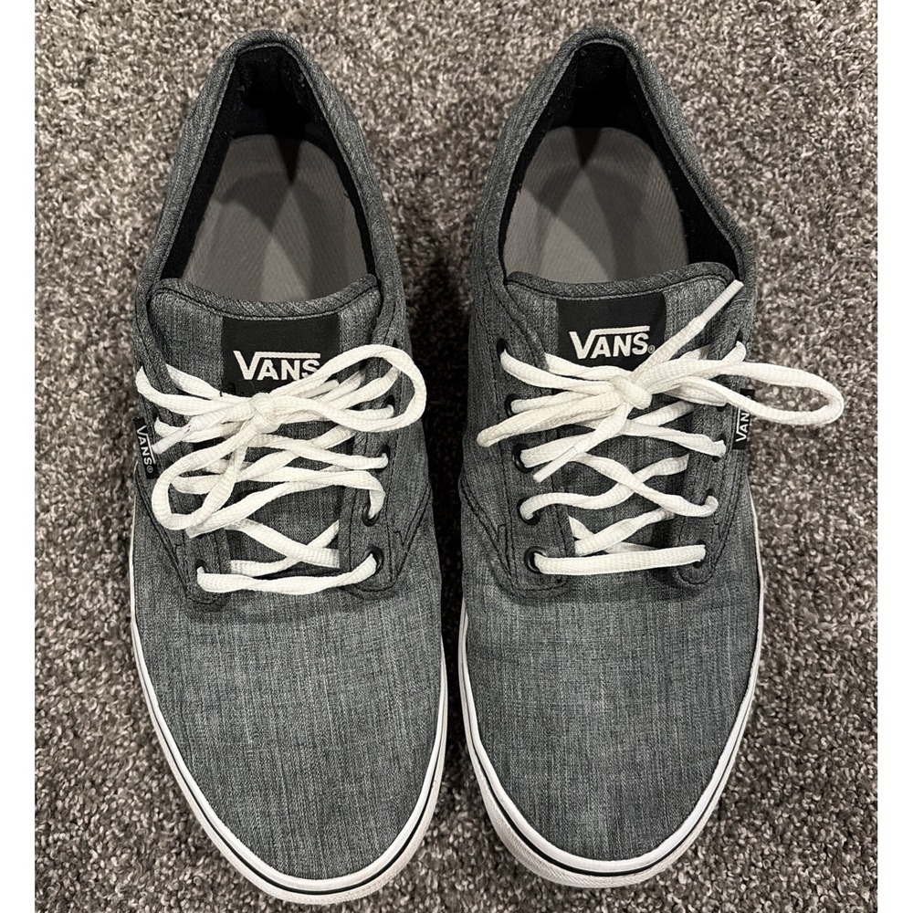 Vans Shoes Men 11.5 Sneakers Atwood Skate Casual Low Lace Up Rock Textile Grey